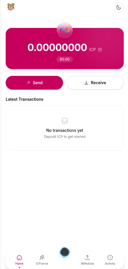 ICP Pay token transfer
