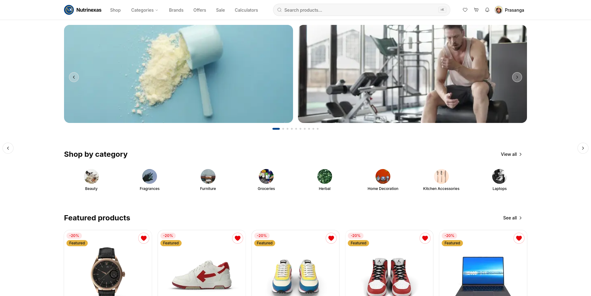 Nutri Nexas storefront
